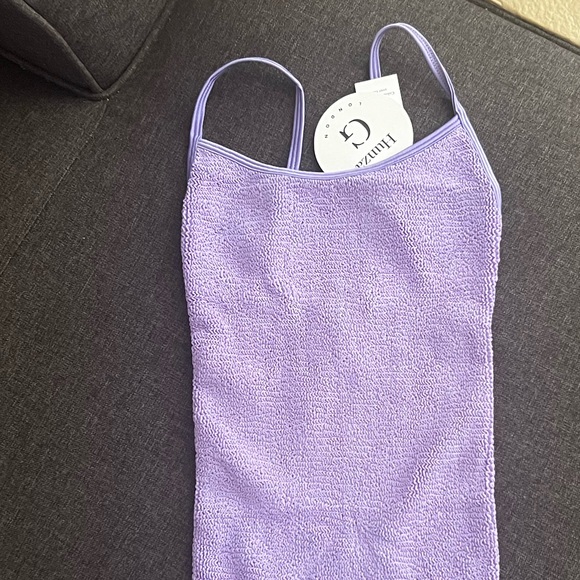 NWT Hunza G Pamela lilac one piece swimsuit - Picture 10 of 14